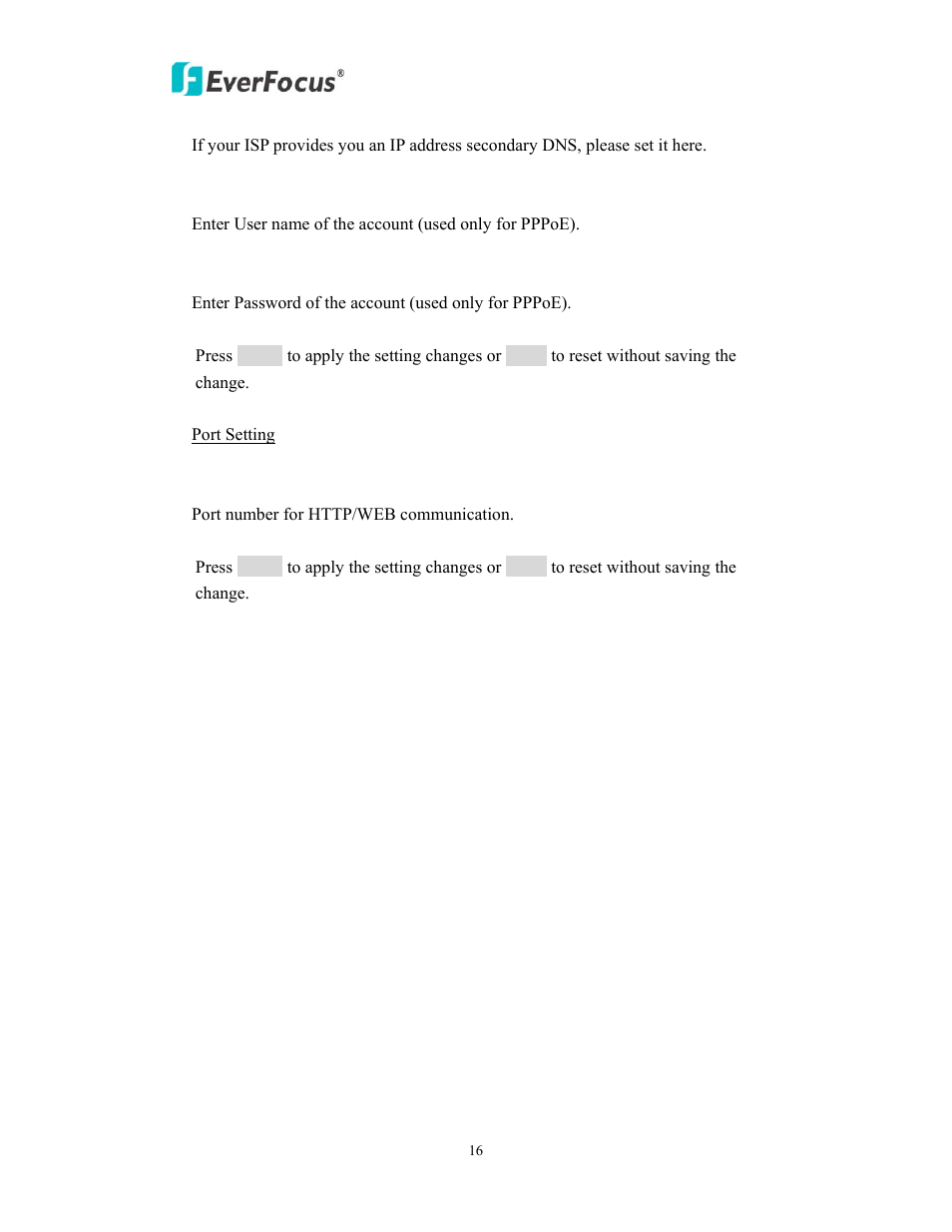 EverFocus EAN800AW User Manual | Page 16 / 44