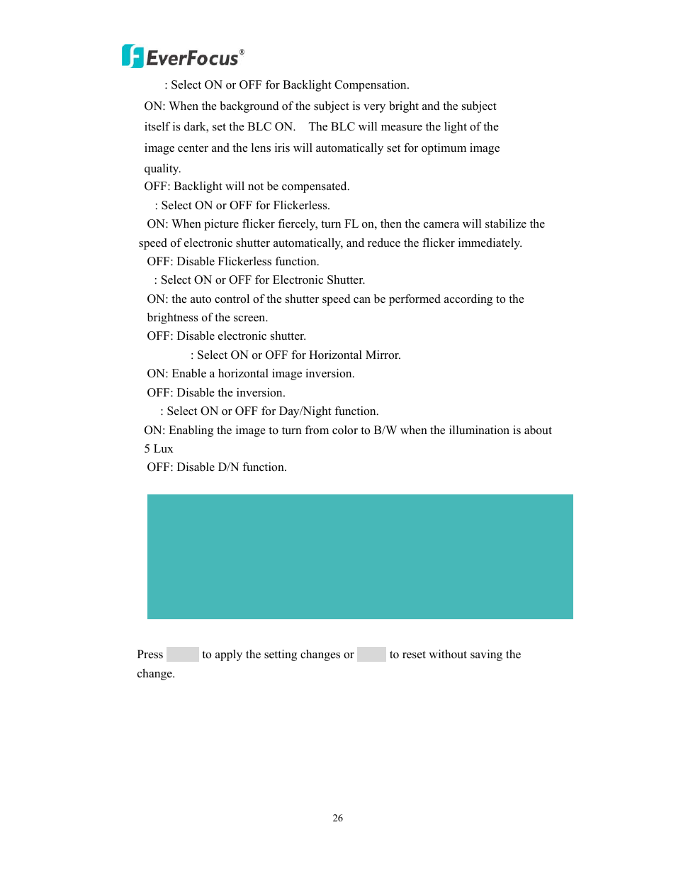 EverFocus EAN800AW User Manual | Page 26 / 44