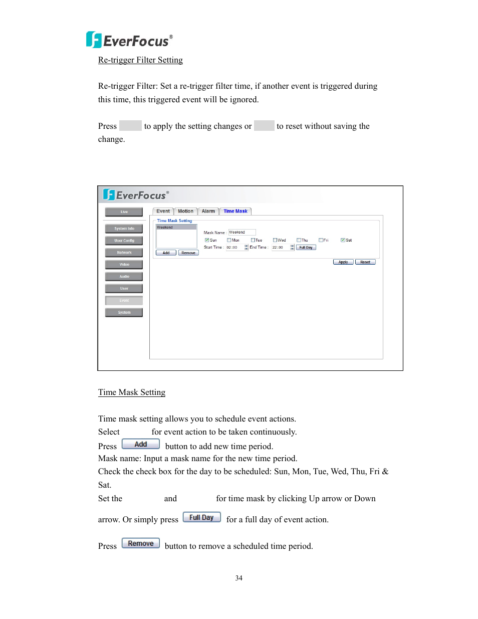 EverFocus EAN800AW User Manual | Page 34 / 44