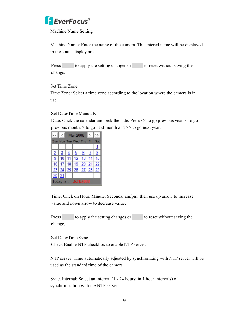EverFocus EAN800AW User Manual | Page 36 / 44