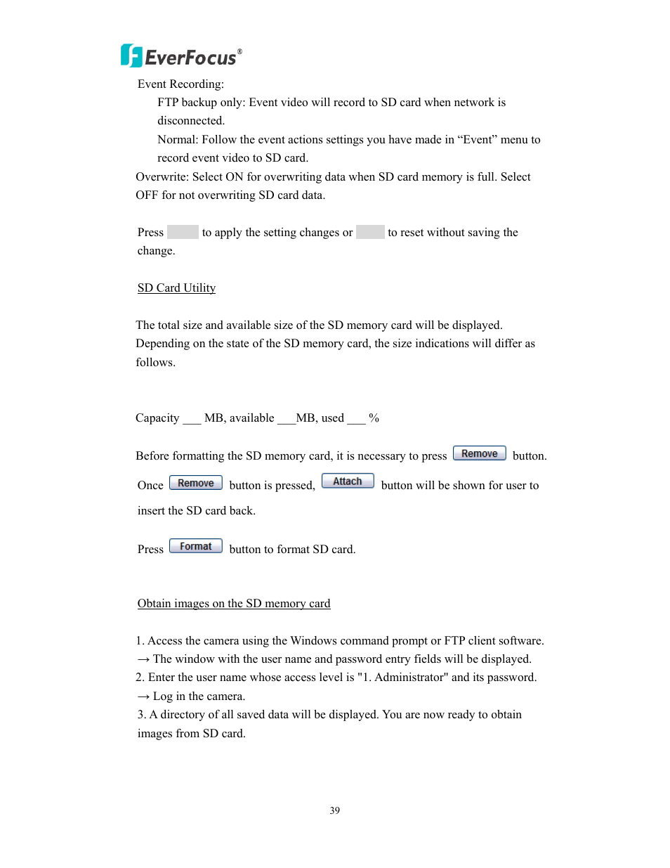 EverFocus EAN800AW User Manual | Page 39 / 44