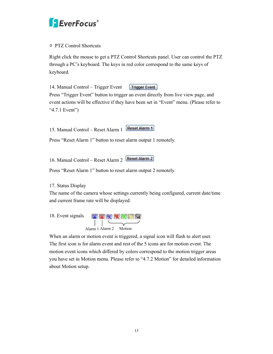 EverFocus EVS200A/AW User Manual | Page 13 / 51