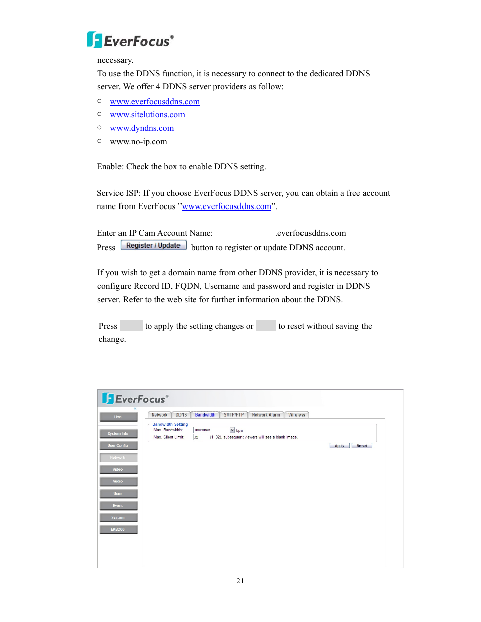 EverFocus EVS200A/AW User Manual | Page 21 / 51