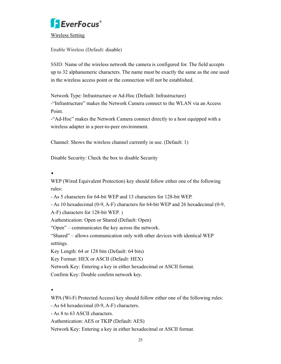 EverFocus EVS200A/AW User Manual | Page 25 / 51