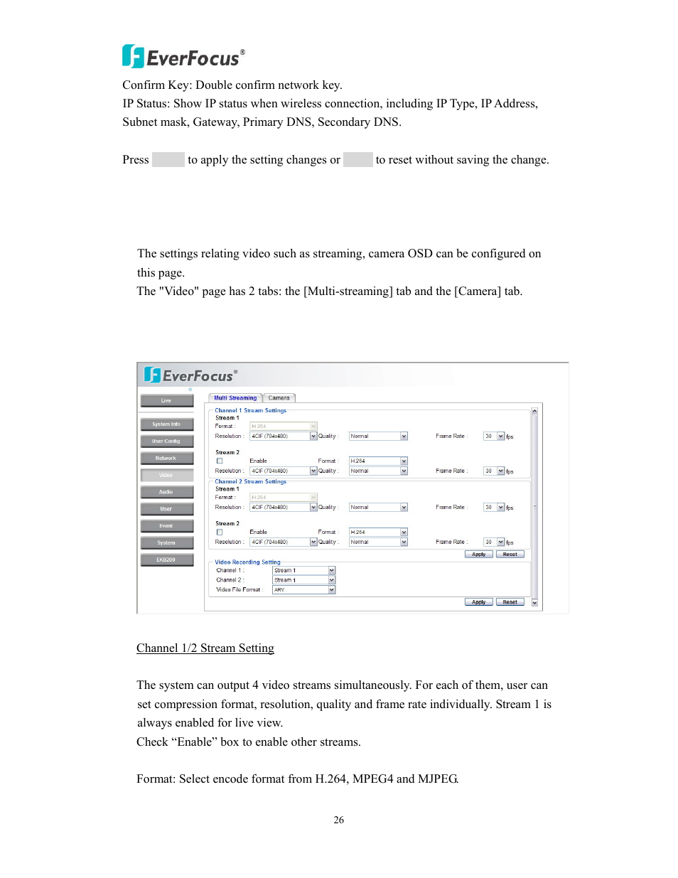 EverFocus EVS200A/AW User Manual | Page 26 / 51
