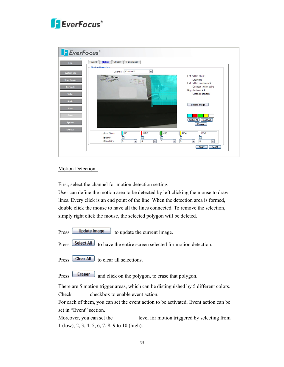 EverFocus EVS200A/AW User Manual | Page 35 / 51