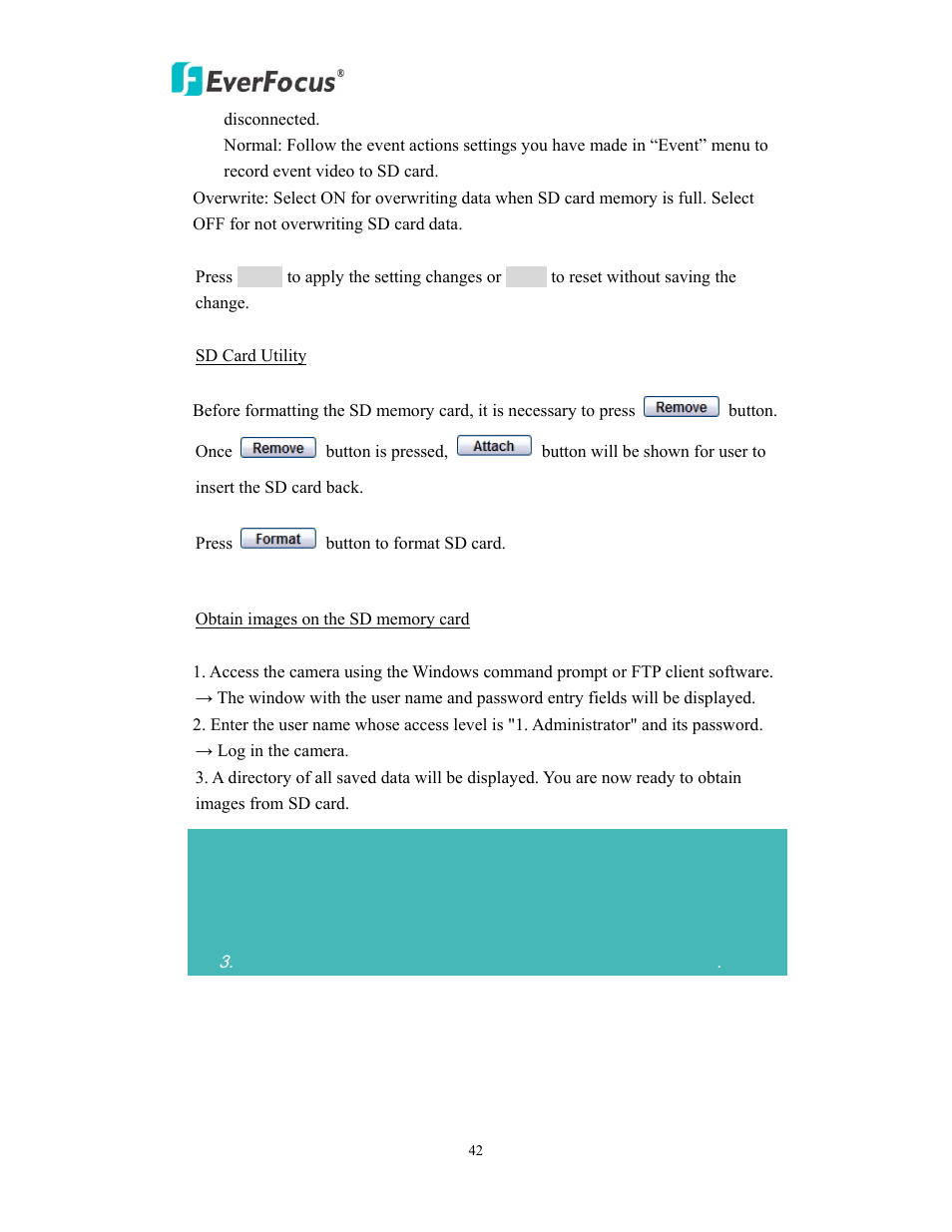 EverFocus EVS200A/AW User Manual | Page 42 / 51