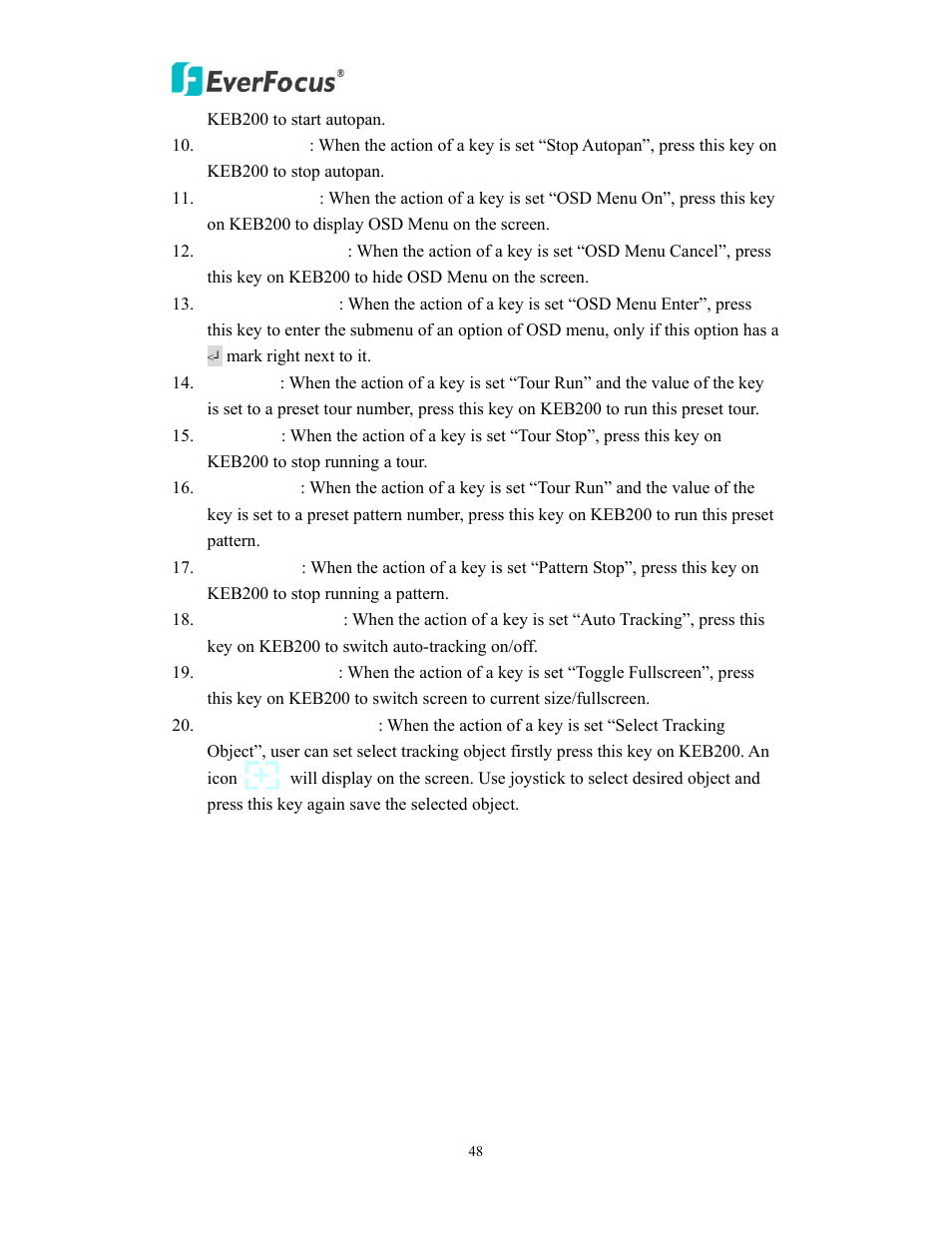 EverFocus EVS200A/AW User Manual | Page 48 / 51