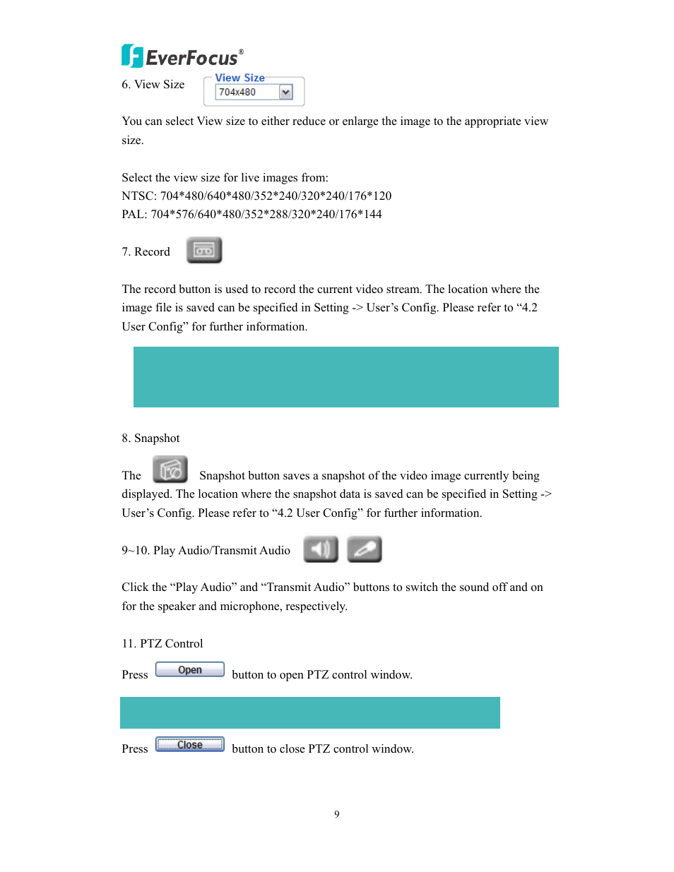 EverFocus EVS200A/AW User Manual | Page 9 / 51