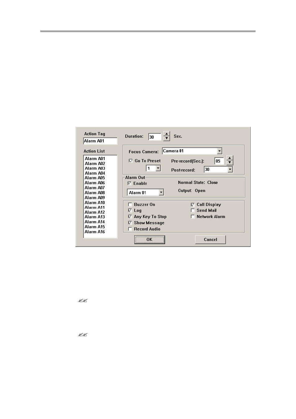 4 alarm action setup | EverFocus EDR1600 User Manual | Page 24 / 72