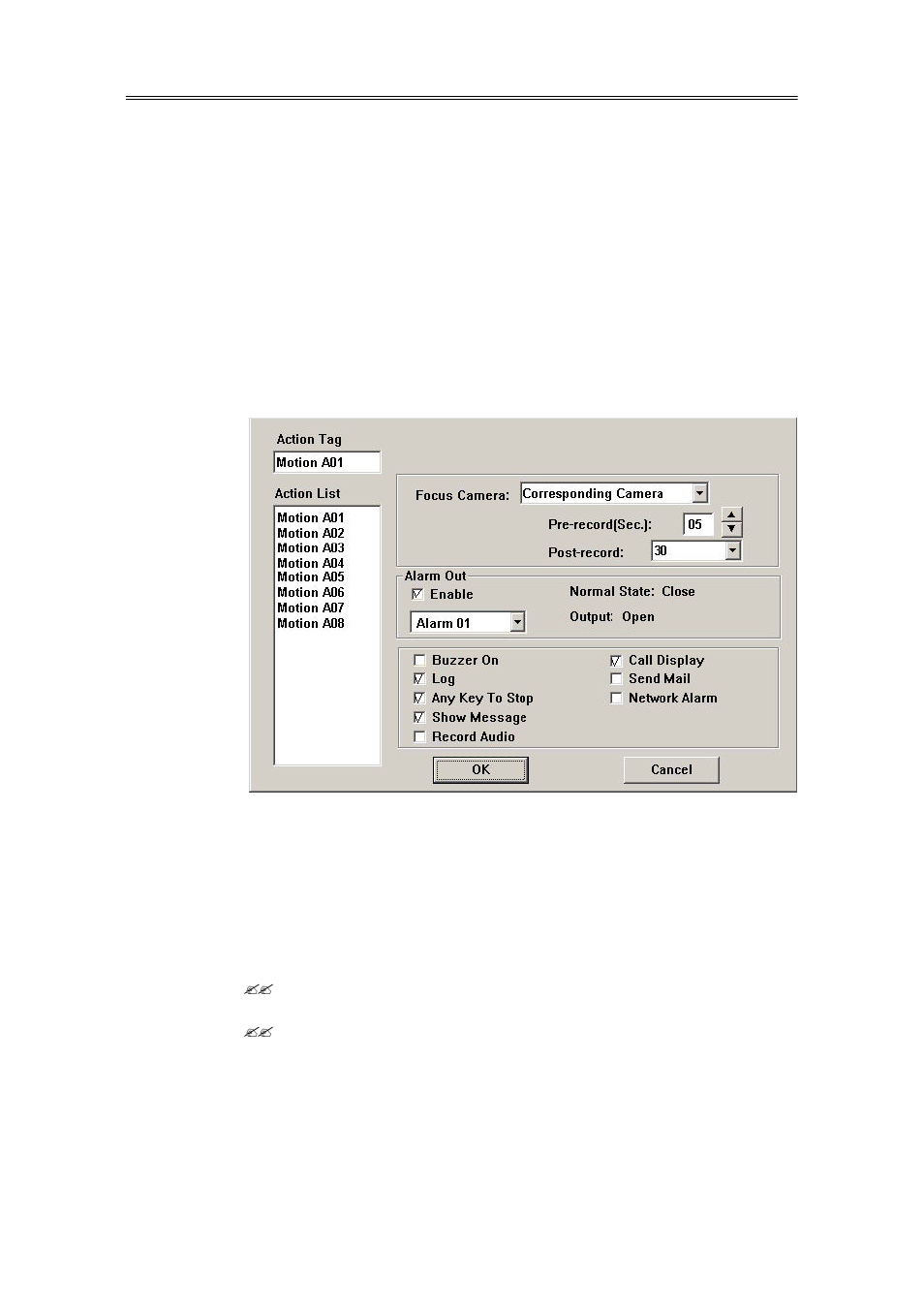 5 motion action setup | EverFocus EDR1600 User Manual | Page 27 / 72