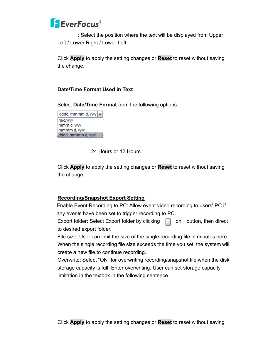 EverFocus PTZ SPEED DOME EPN3600 User Manual | Page 19 / 88