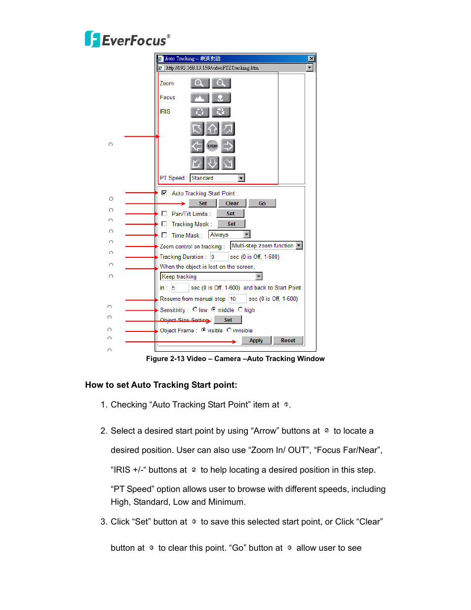 EverFocus PTZ SPEED DOME EPN3600 User Manual | Page 32 / 88