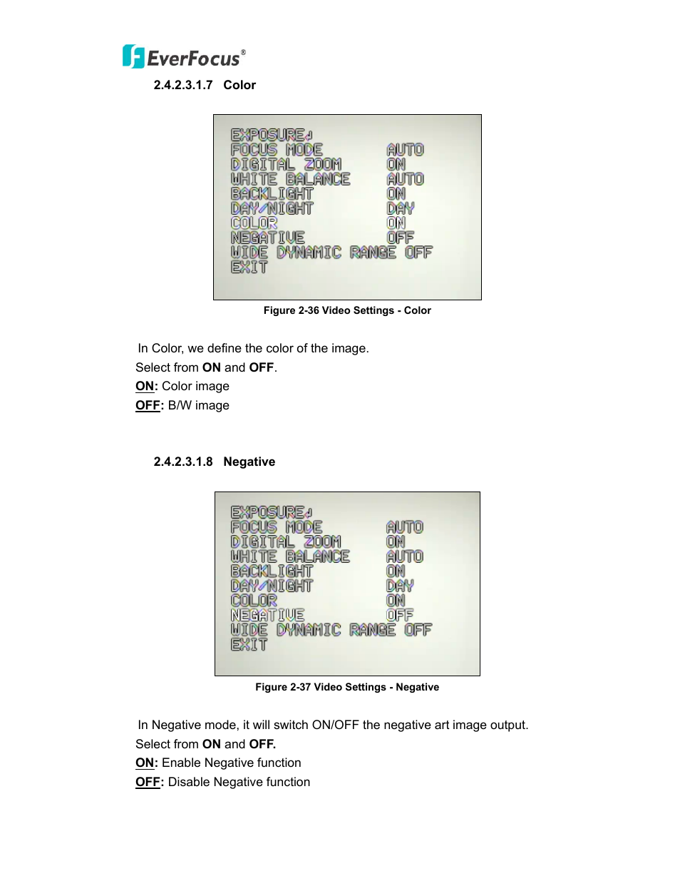 EverFocus PTZ SPEED DOME EPN3600 User Manual | Page 55 / 88