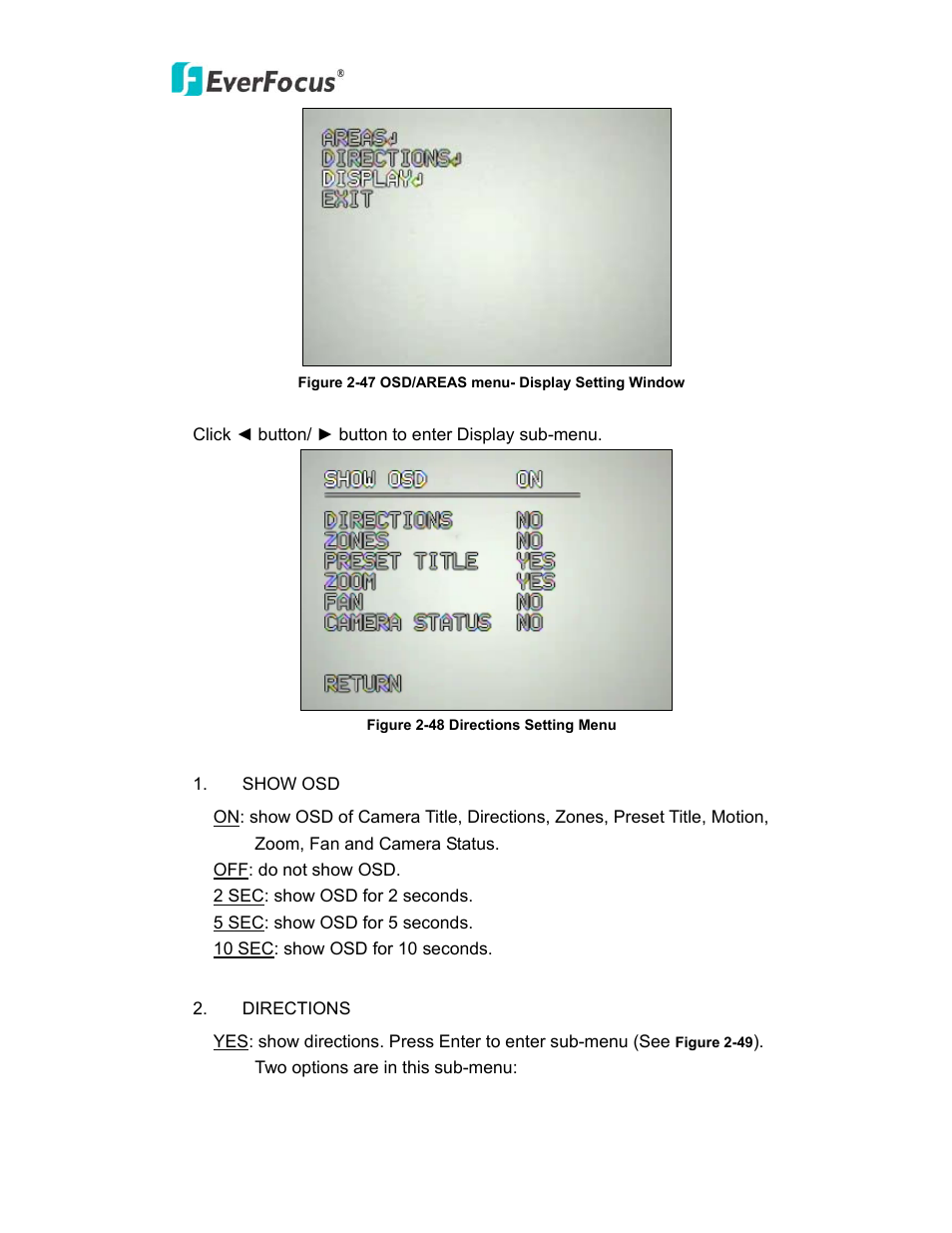 EverFocus PTZ SPEED DOME EPN3600 User Manual | Page 61 / 88