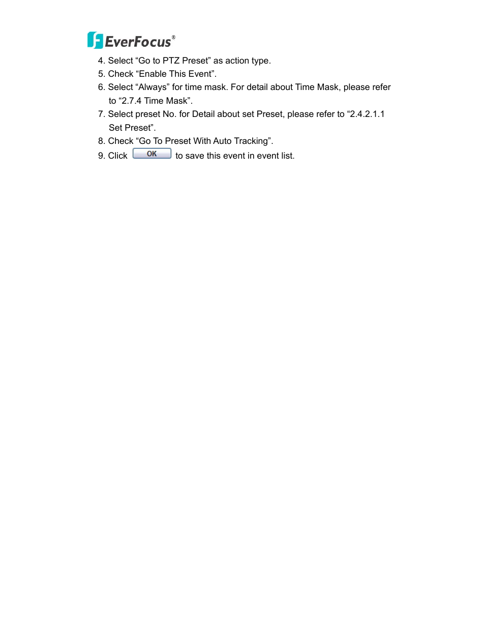 EverFocus PTZ SPEED DOME EPN3600 User Manual | Page 73 / 88