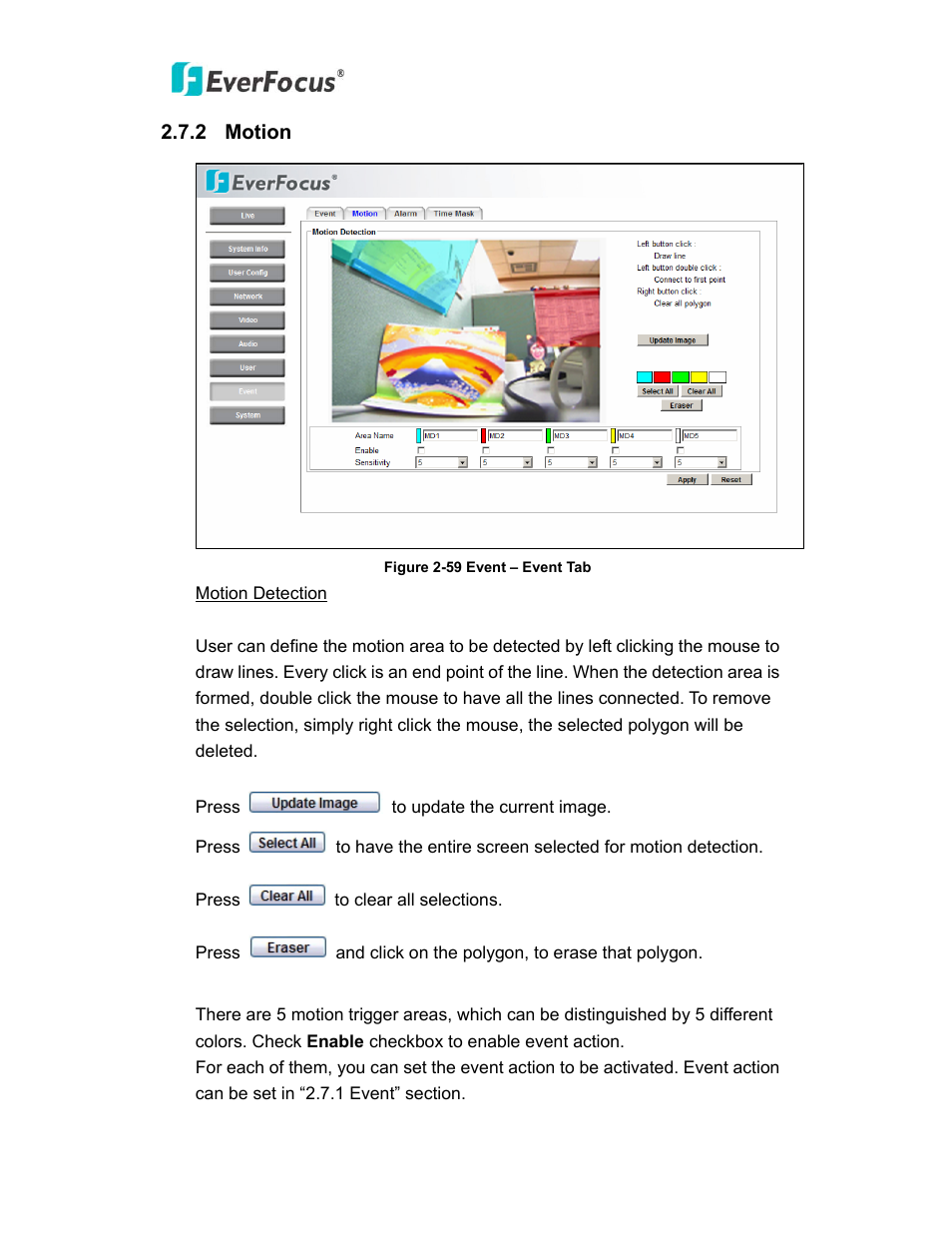 2 motion | EverFocus PTZ SPEED DOME EPN3600 User Manual | Page 74 / 88