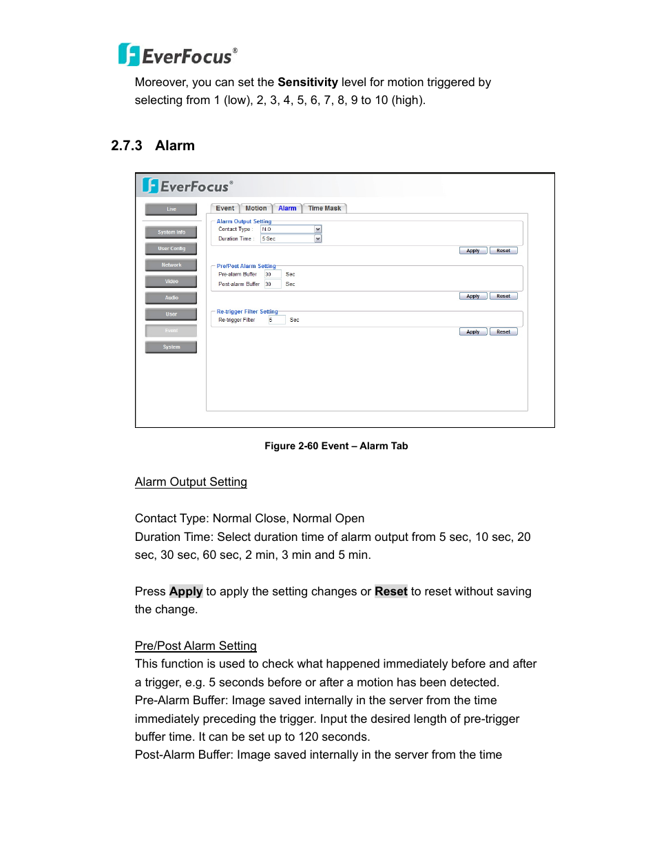 3 alarm | EverFocus PTZ SPEED DOME EPN3600 User Manual | Page 75 / 88