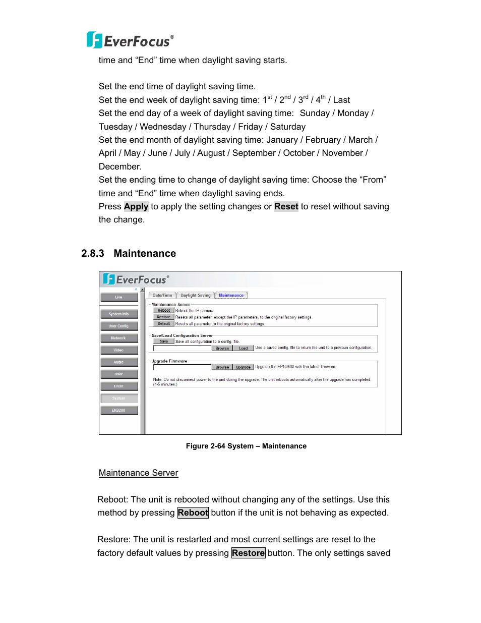 3 maintenance | EverFocus PTZ SPEED DOME EPN3600 User Manual | Page 80 / 88