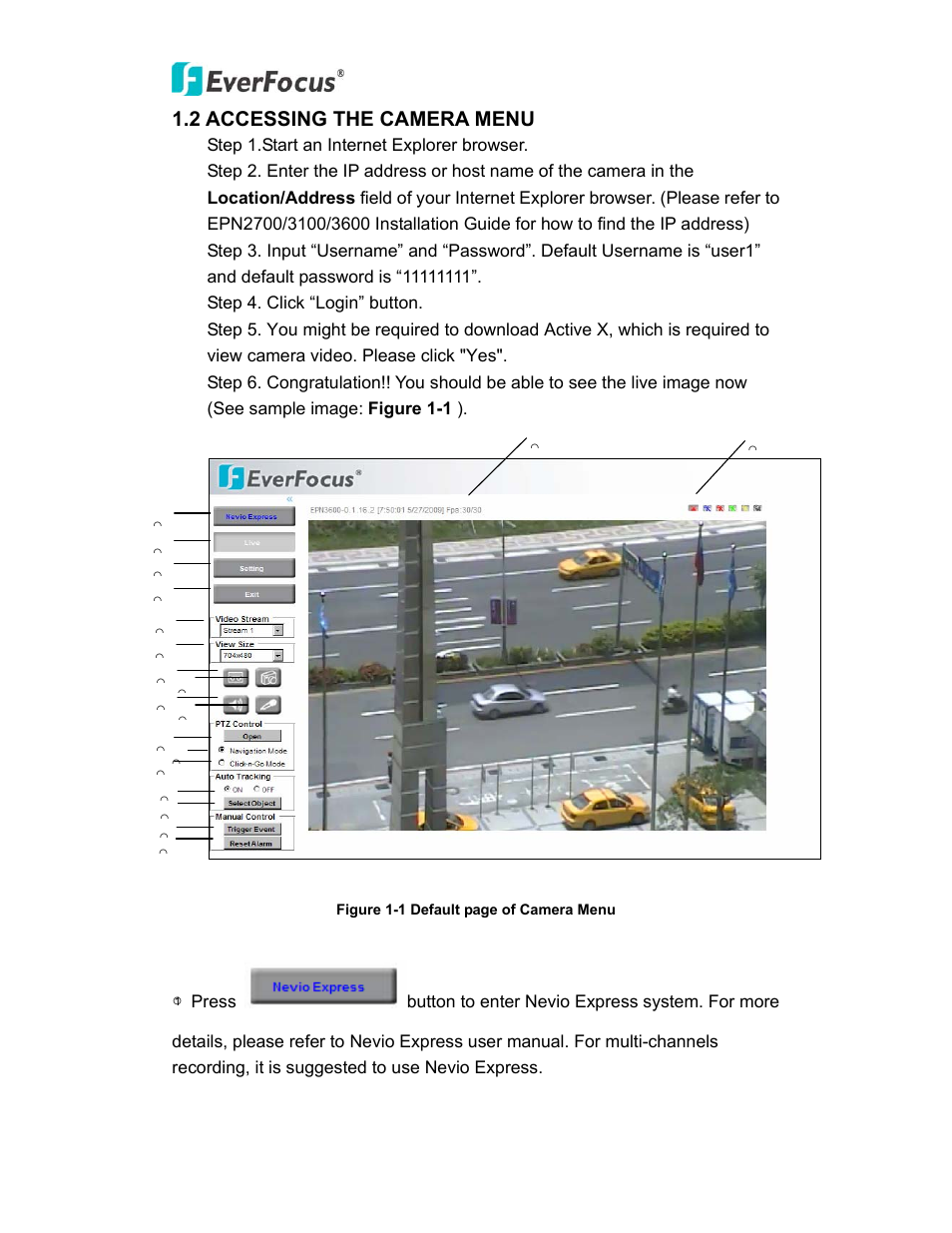 2 accessing the camera menu | EverFocus PTZ SPEED DOME EPN3600 User Manual | Page 9 / 88