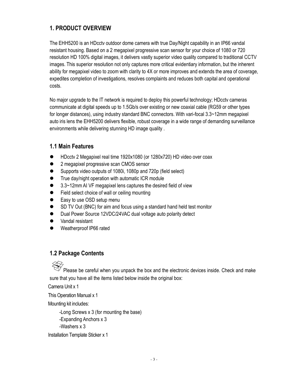 EverFocus EHH5200 User Manual | Page 4 / 25