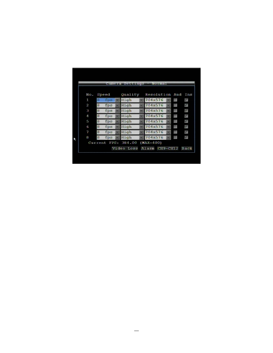 2 camera setting, 1 normal, 2 camera | Setting, Normal | EverFocus EMV1200 User Manual | Page 47 / 137