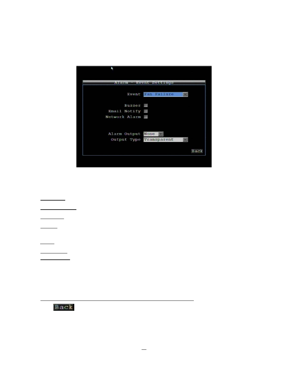 2 alarm-event settings, Alarm-event settings | EverFocus EMV1200 User Manual | Page 55 / 137