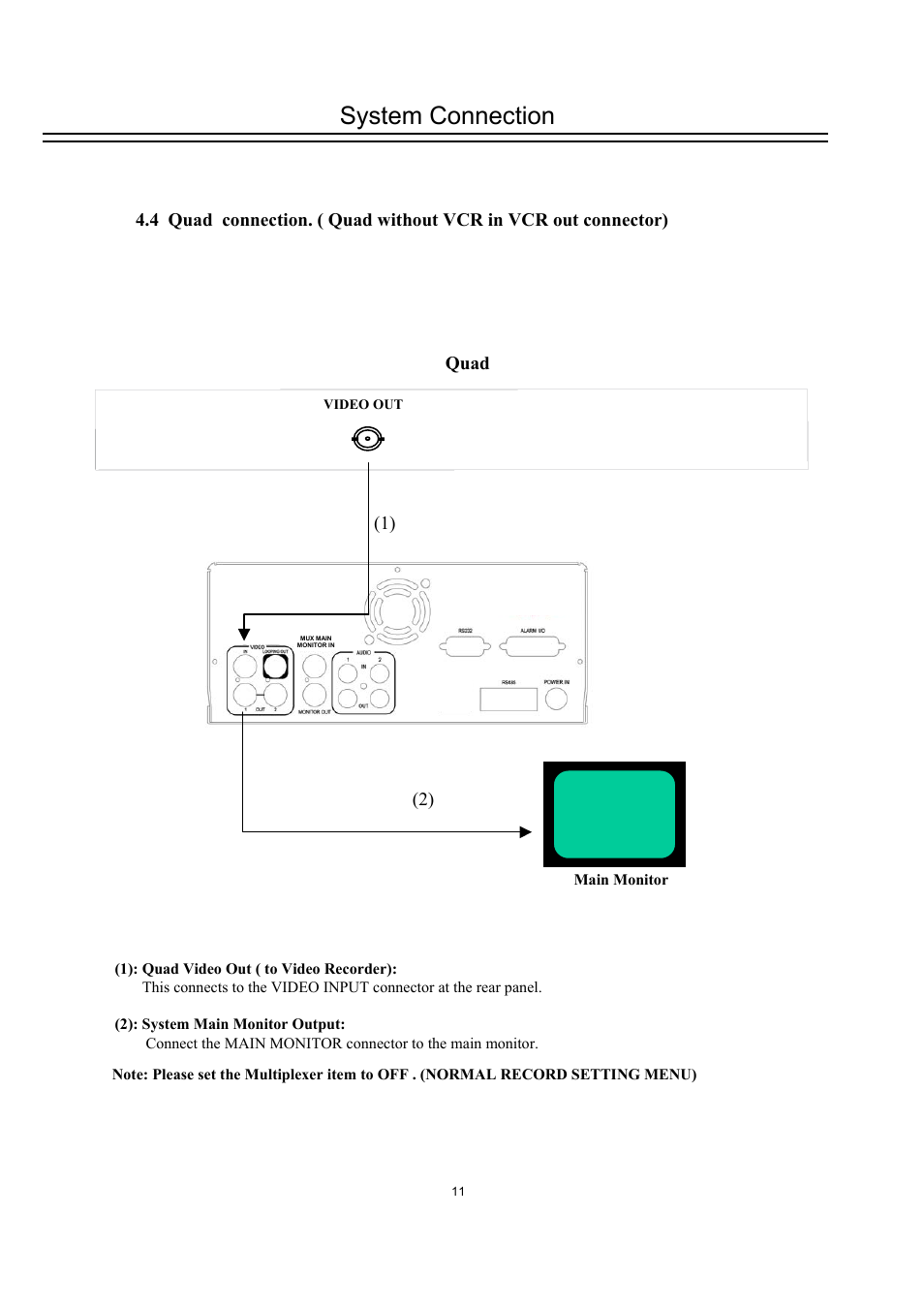 System connection | EverFocus DVR-100H User Manual | Page 17 / 55