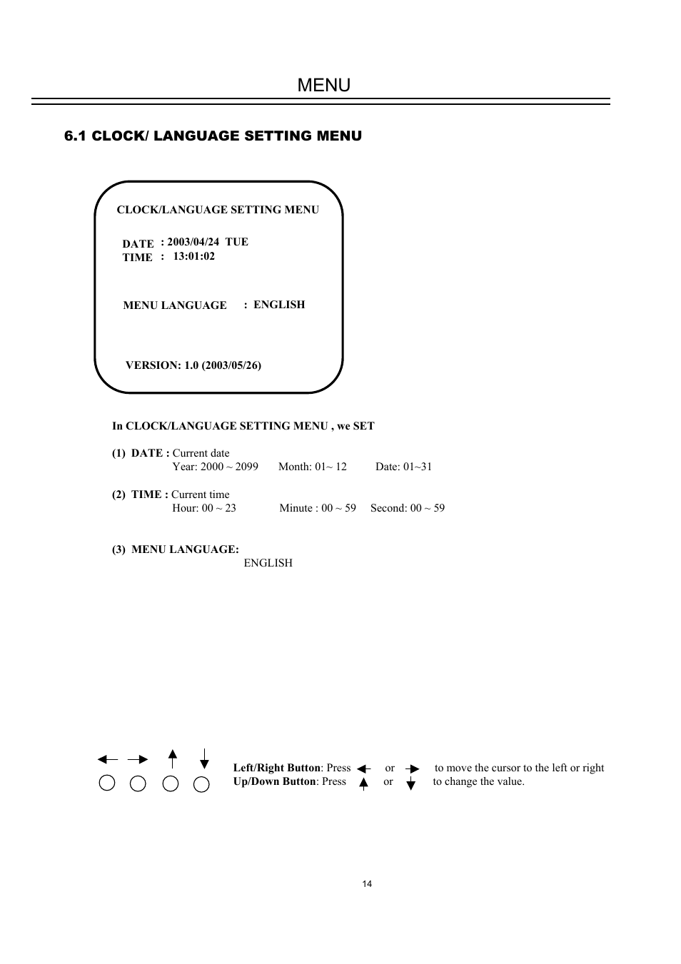 Menu | EverFocus DVR-100H User Manual | Page 20 / 55