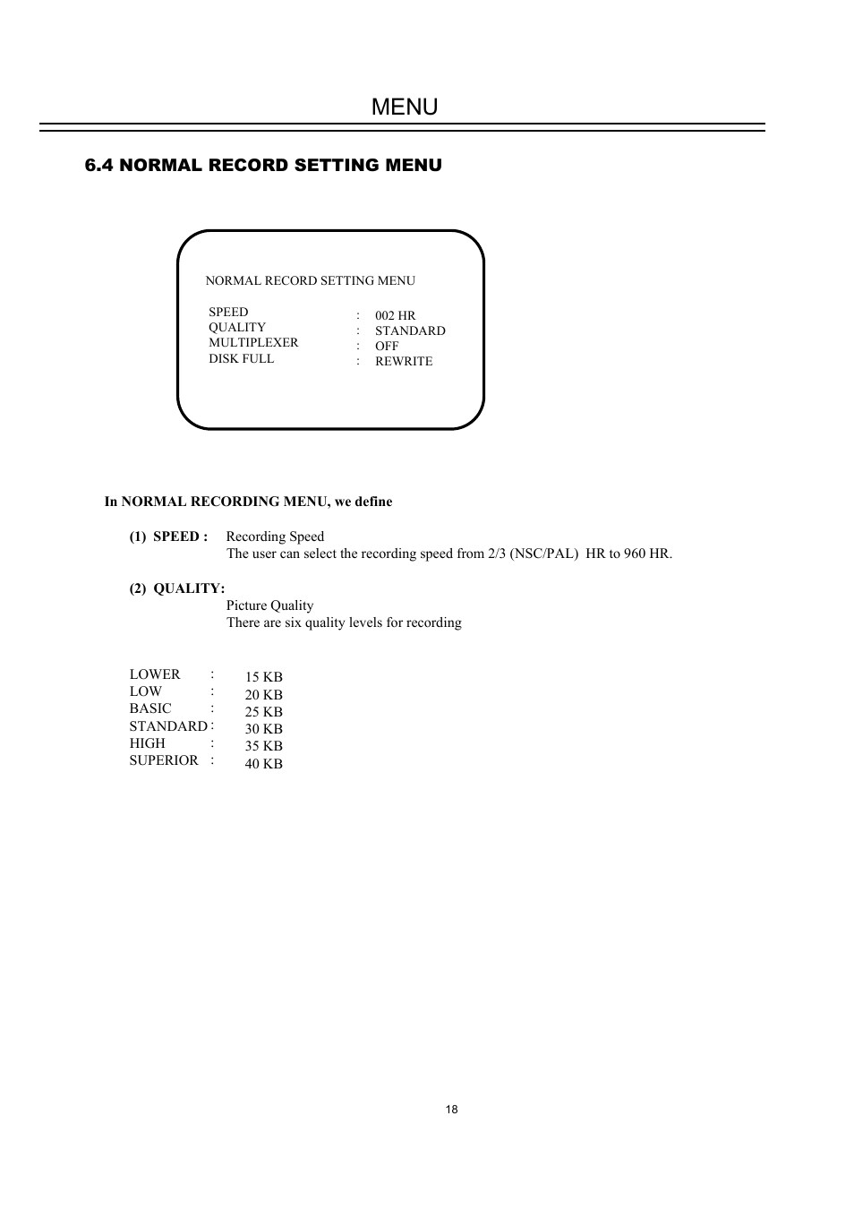 Menu | EverFocus DVR-100H User Manual | Page 24 / 55