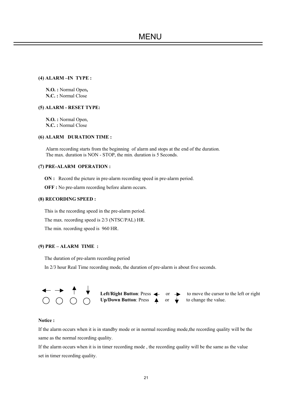 Menu | EverFocus DVR-100H User Manual | Page 27 / 55