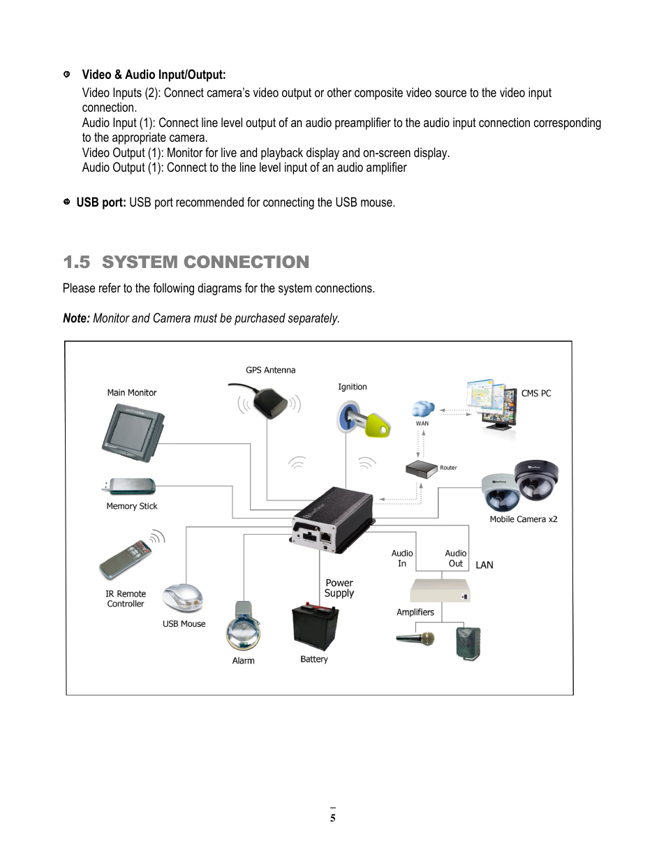 5 system connection | EverFocus EMV200 User Manual | Page 12 / 102