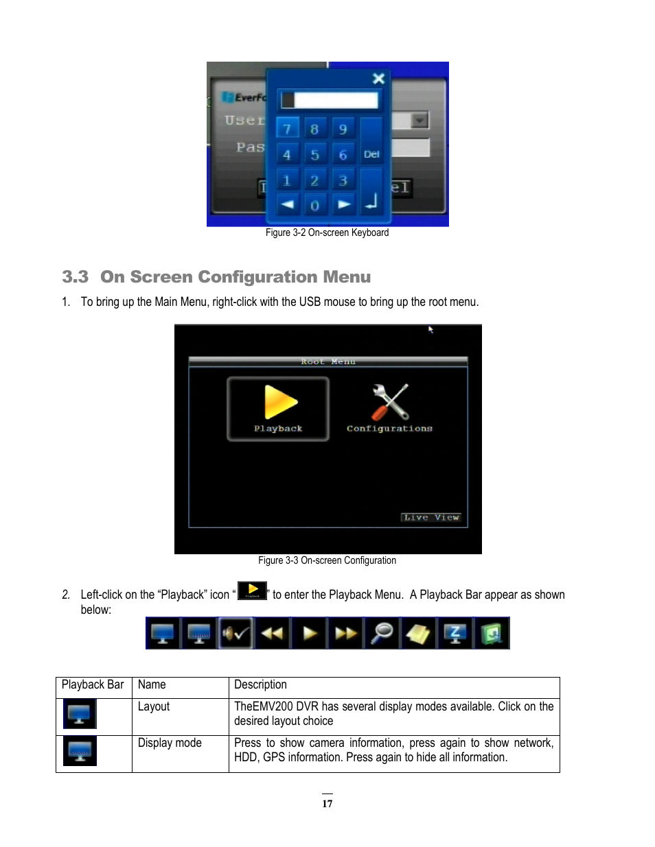 3 on screen configuration menu | EverFocus EMV200 User Manual | Page 24 / 102