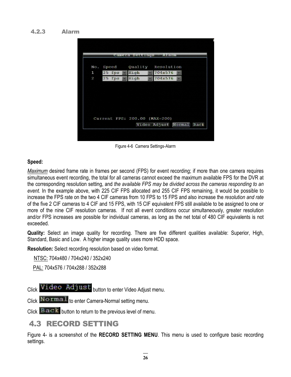 3 record setting | EverFocus EMV200 User Manual | Page 33 / 102