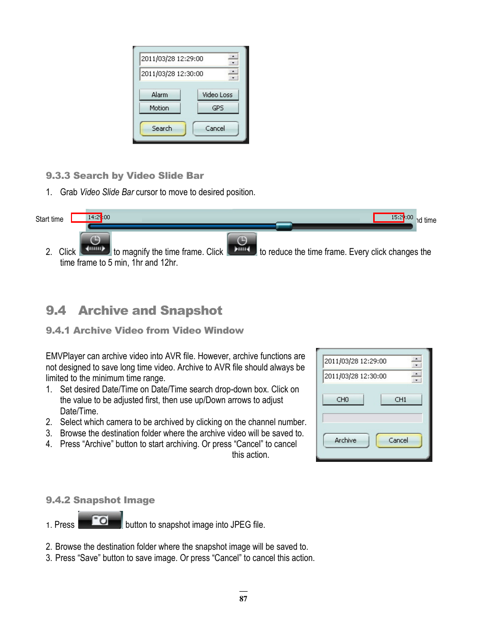 4 archive and snapshot | EverFocus EMV200 User Manual | Page 94 / 102