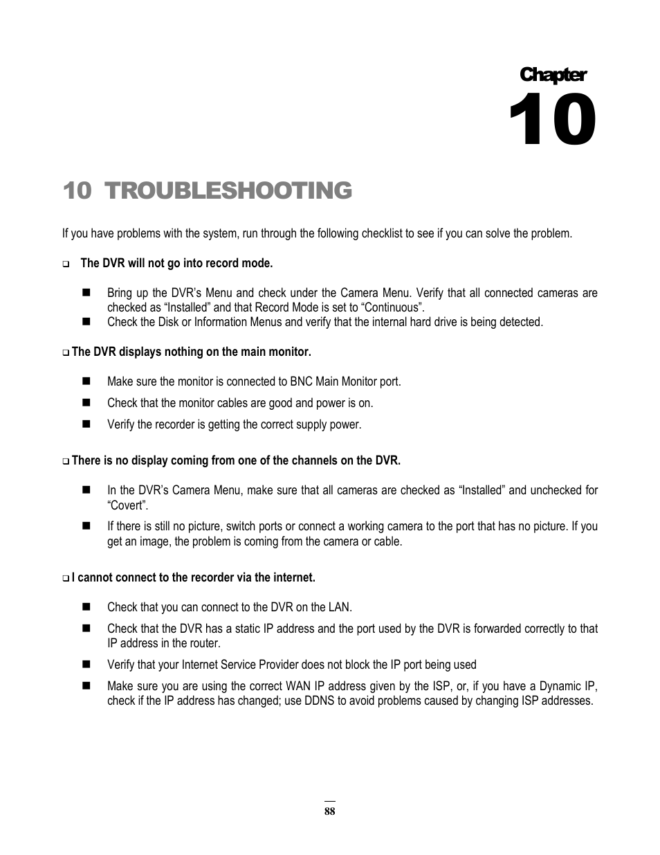 10 troubleshooting, Chapter | EverFocus EMV200 User Manual | Page 95 / 102