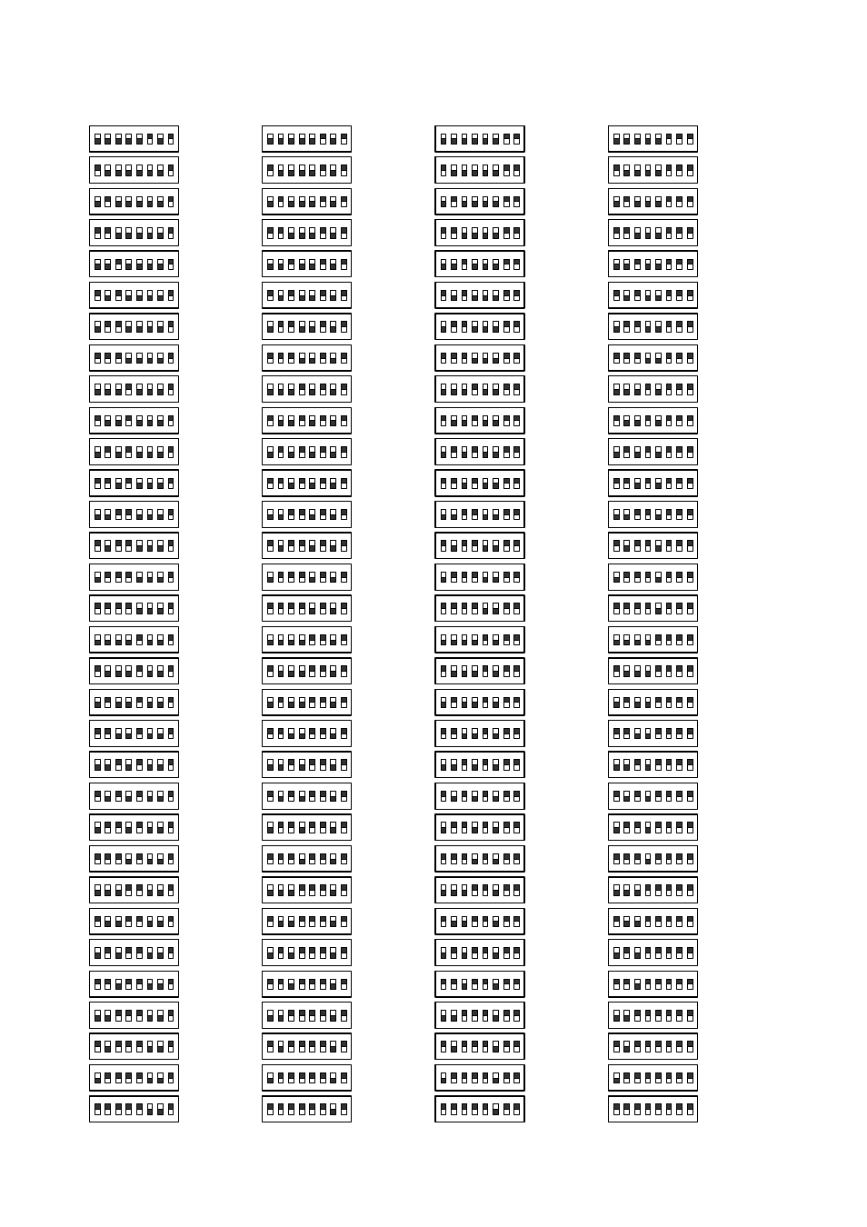 Switch address 129, Switch address 141, Switch address 161 | Switch address 193, Switch address 205, Switch address 225, 255 switch address | EverFocus SPEEDDOME EPTZ3000 User Manual | Page 17 / 43