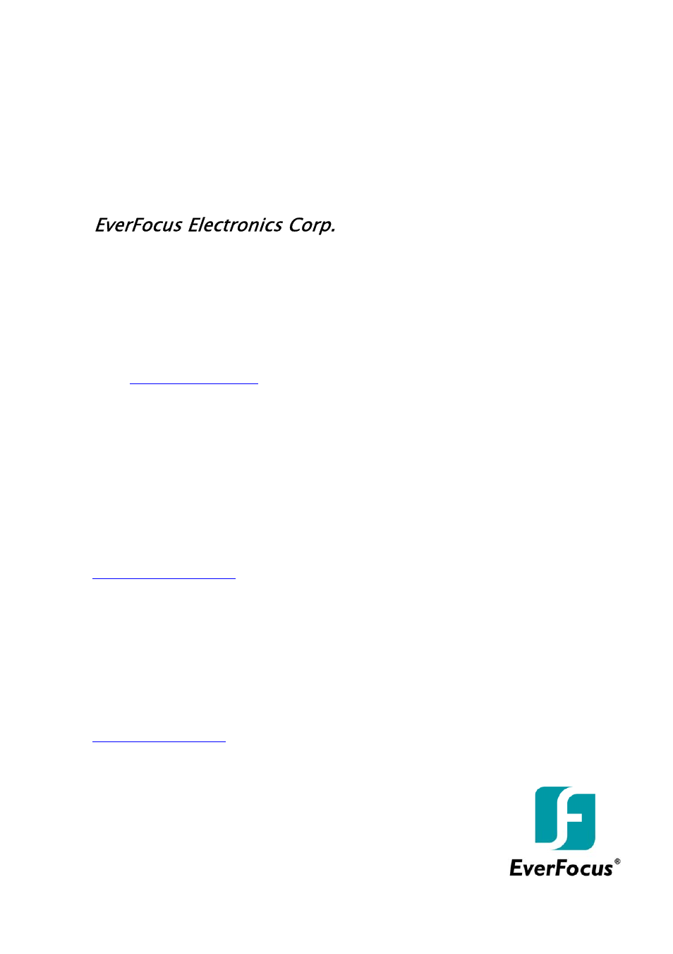 Everfocus electronics corp | EverFocus EHD320 User Manual | Page 15 / 15