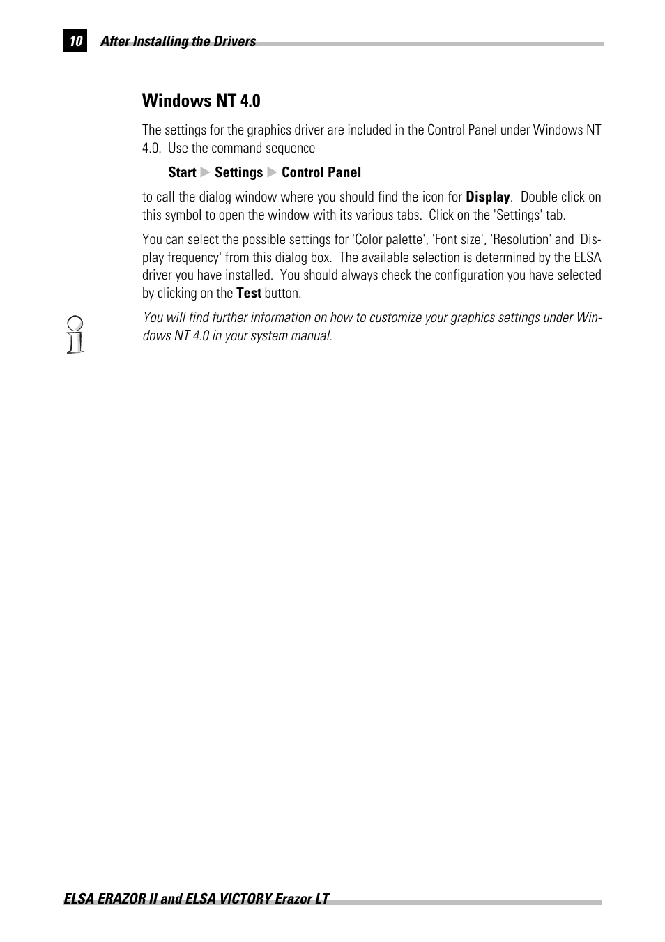 Windows nt 4.0 | ELSA Erazor II User Manual | Page 16 / 42