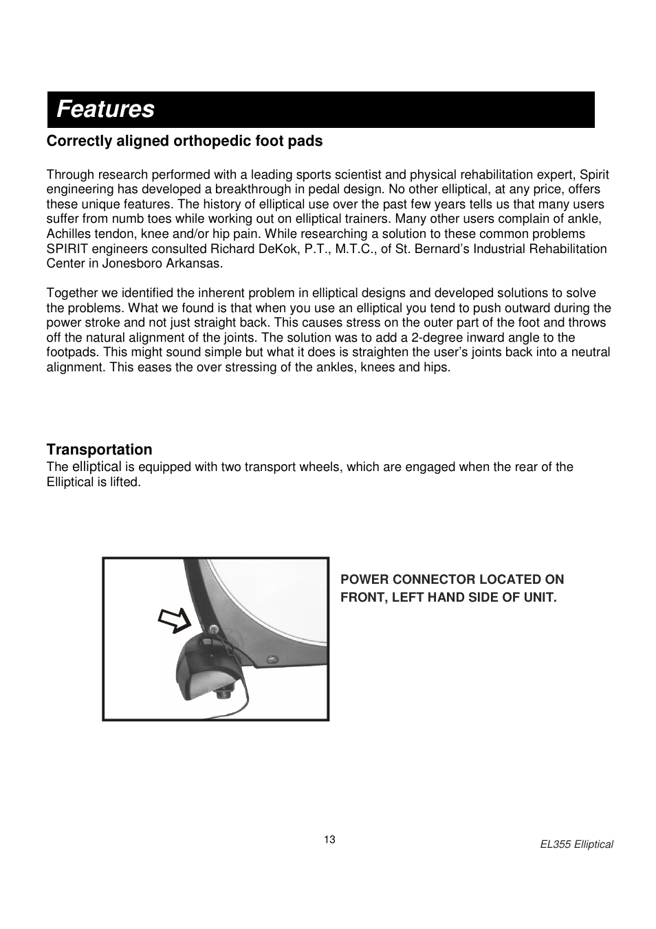 Features | ESPRIT EL355 User Manual | Page 14 / 21