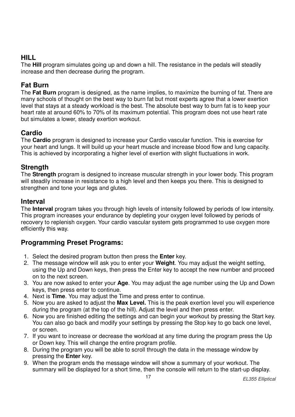 ESPRIT EL355 User Manual | Page 18 / 21