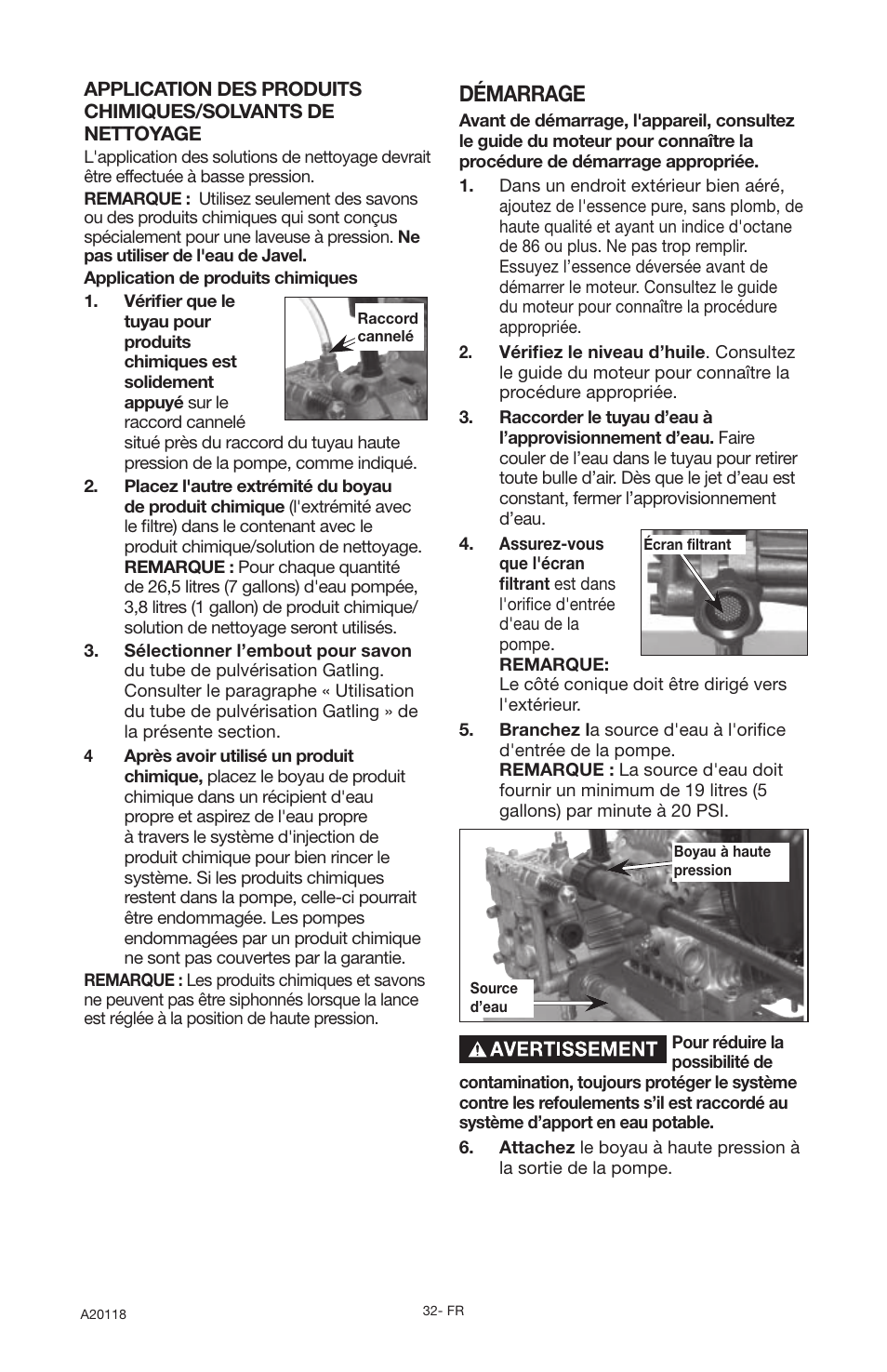 Démarrage | Excello Products Company XC2800 User Manual | Page 32 / 60
