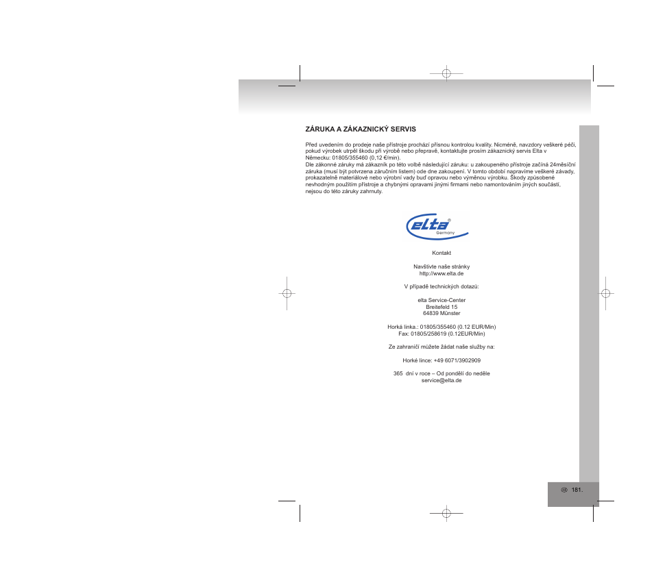 Elta 6740 User Manual | Page 181 / 254