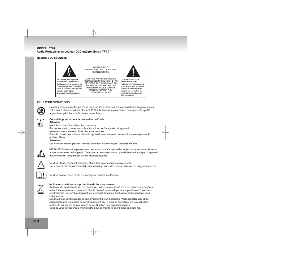 Elta 6740 User Manual | Page 38 / 254