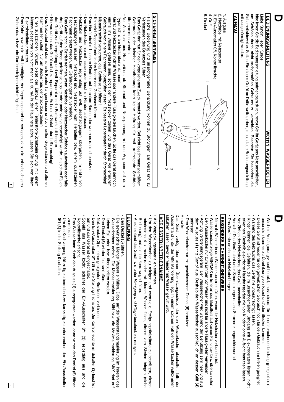 Elta Water Kettle User Manual | Page 2 / 16