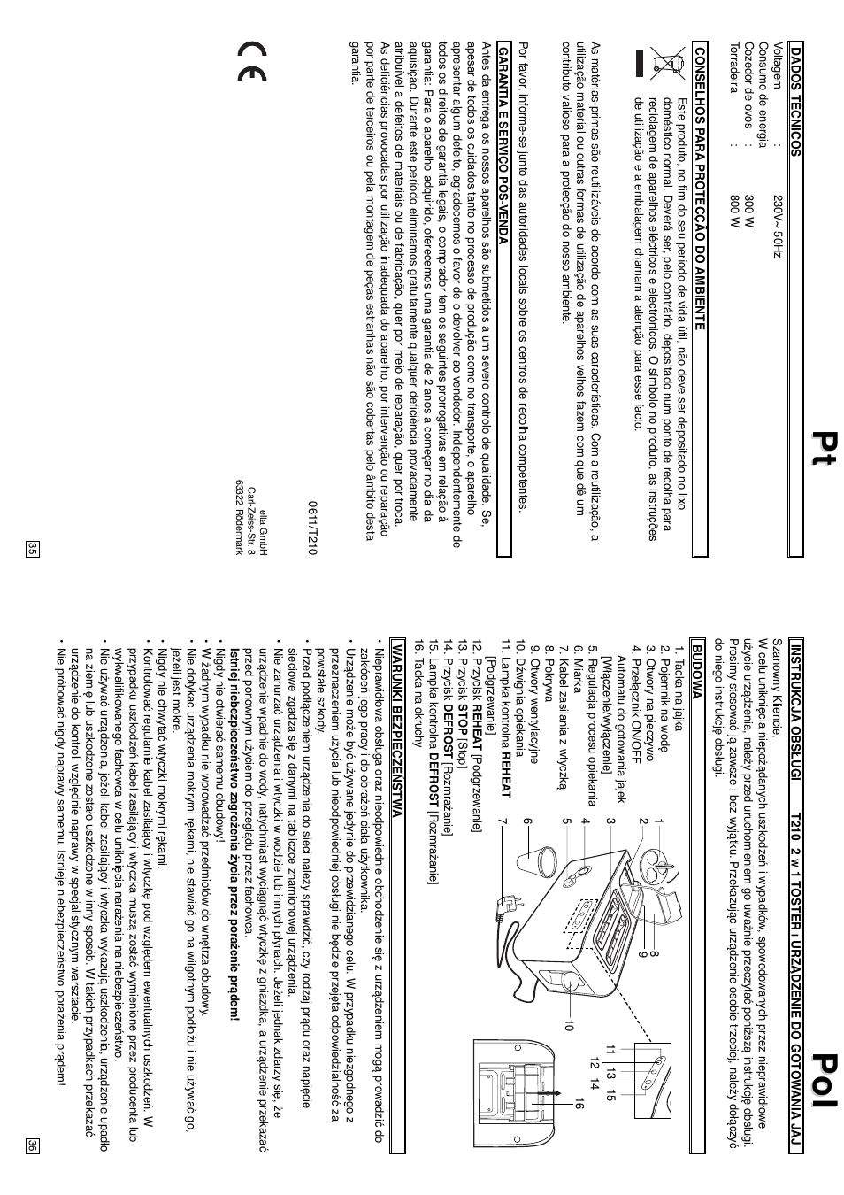 Pt pol pol | Elta T210 User Manual | Page 19 / 26