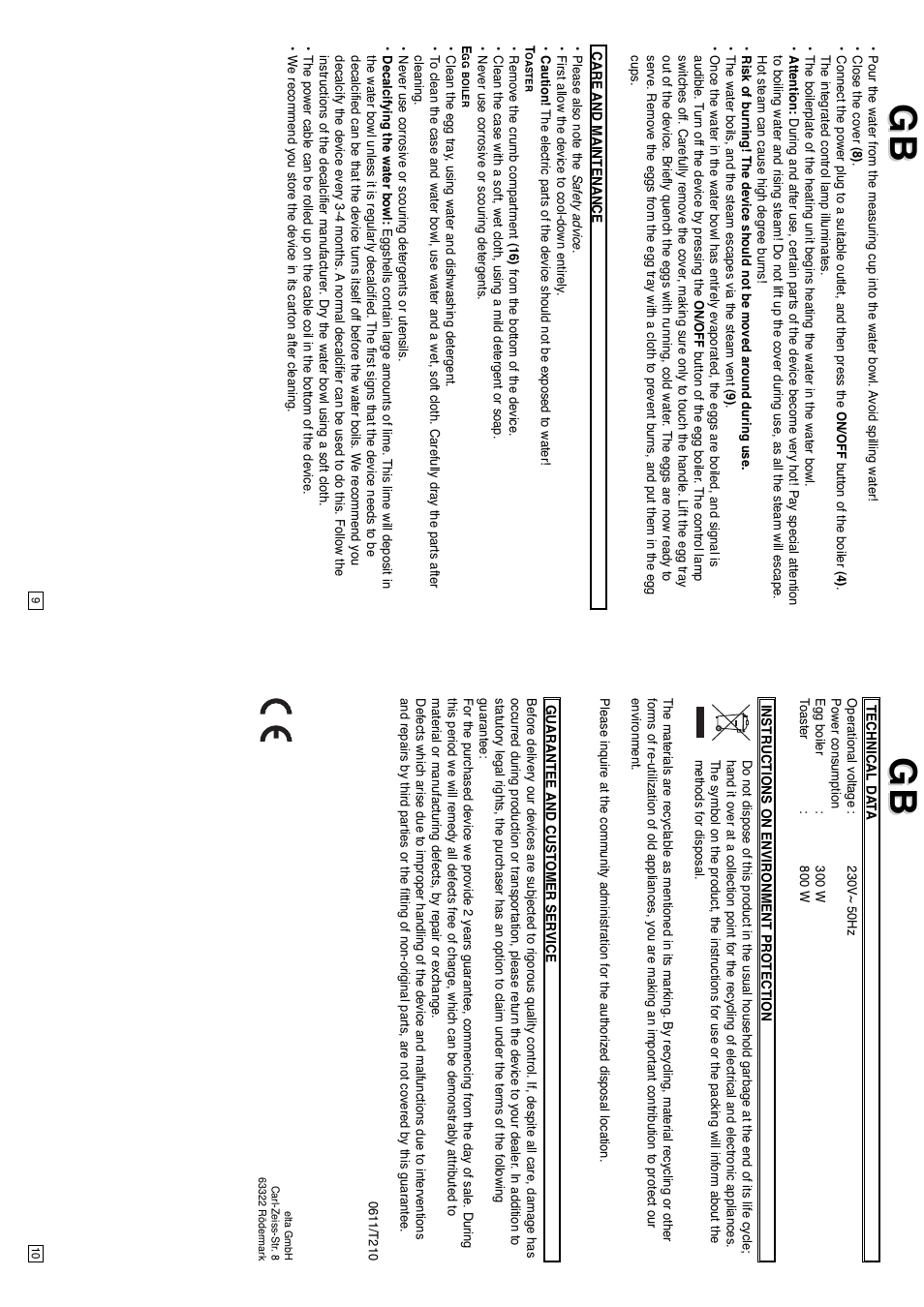 Elta T210 User Manual | Page 6 / 26