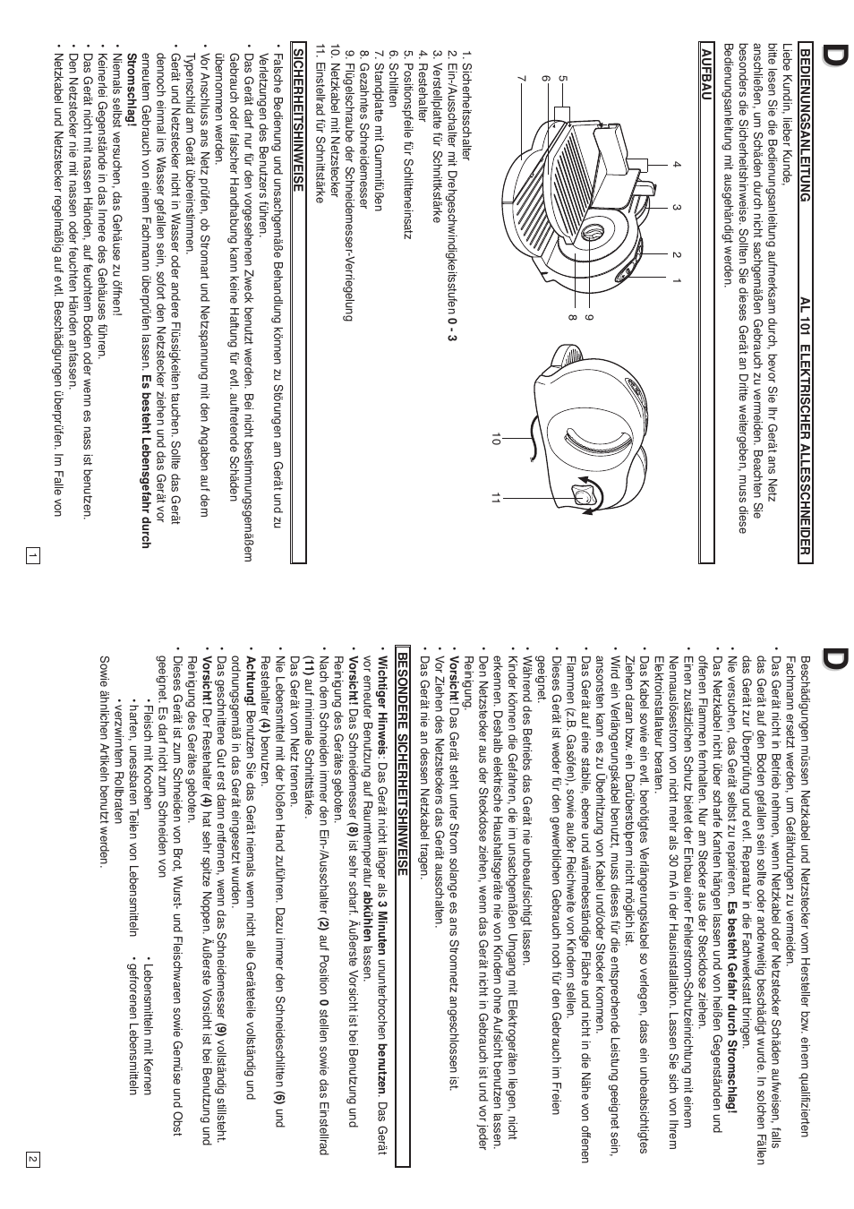 Elta AL101 User Manual | Page 2 / 21