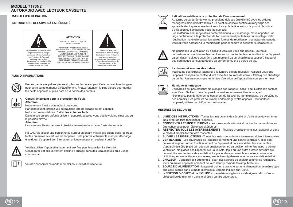 7173n2 im p022,23_fr.pdf | Elta 7173N2 User Manual | Page 12 / 71