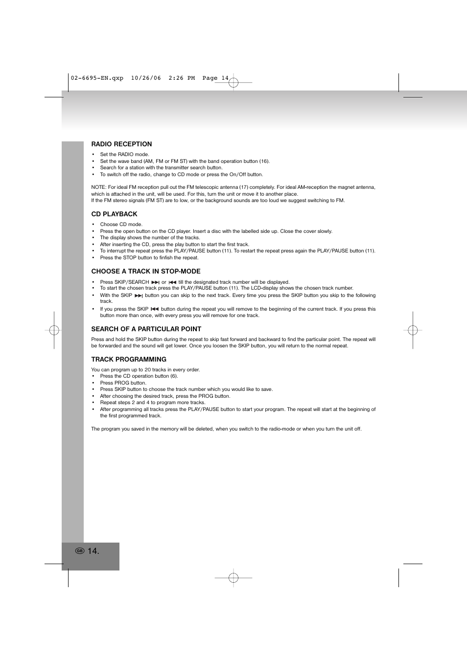 Elta 6695 User Manual | Page 14 / 101